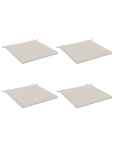 Cuscini per Sedia in 4 Pezzi SOEST 4 pz 100% Poliestere Bianco