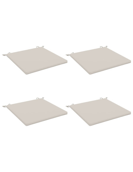 Cuscini per Sedia in 4 Pezzi SOEST 4 pz 100% Poliestere Bianco