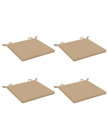 Cuscini per Sedia in 4 Pezzi SOEST 4 pz 100% Poliestere Sabbia