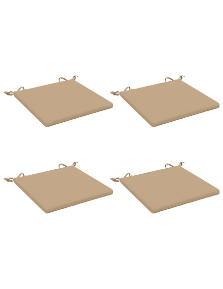 Cuscini per Sedia in 4 Pezzi SOEST 4 pz 100% Poliestere Sabbia