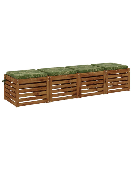Cuscini per Sedia in 4 Pezzi SOEST 4 pz 100% Poliestere