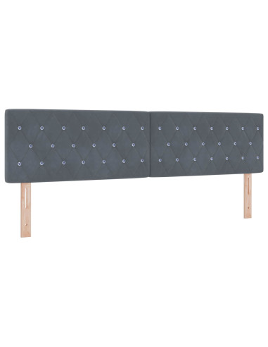 Letto box spring con materasso Grigio Scuro 180 x 200 cm