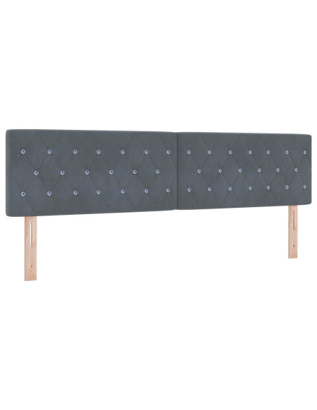 Letto box spring con materasso Grigio Scuro 180 x 200 cm