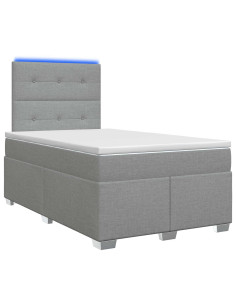 Letto box spring con materasso Grigio Chiaro 120 x 200 cm 2