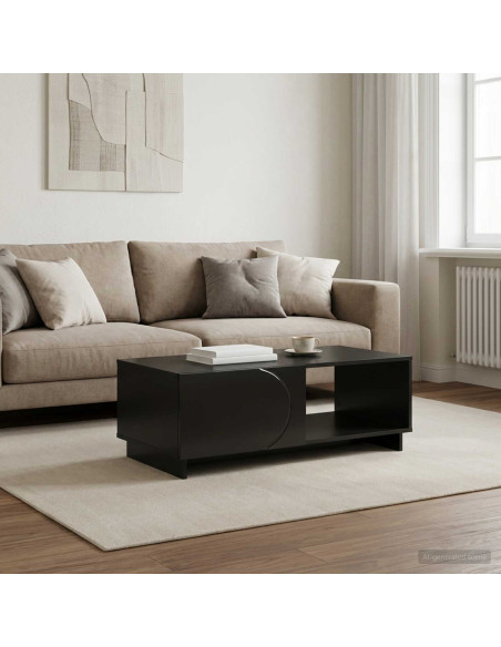 Tavolino da salotto Nero 95 x 50,5 x 35 cm Legno ingegnerizzato