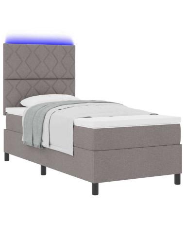 Letto a molle con strisce LED Talpa 90 x 200 cm Tessuto
