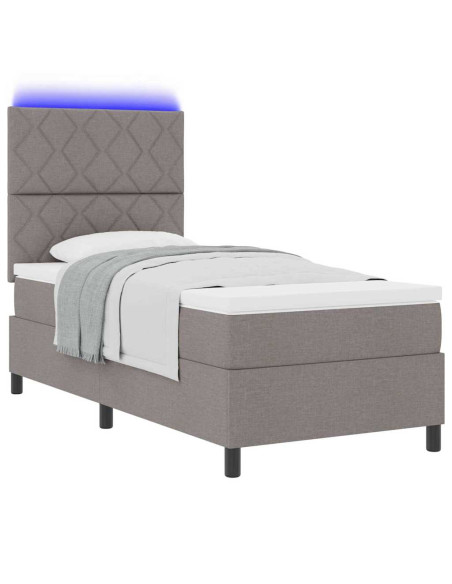 Letto a molle con strisce LED Talpa 90 x 200 cm Tessuto