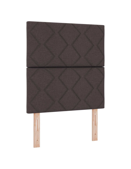 Letto box spring con materasso Marrone Scuro 80 x 200 cm