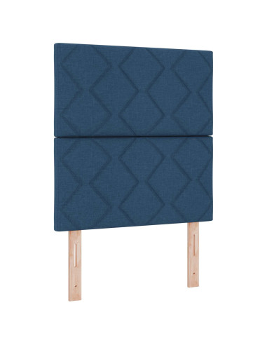 Letto box spring con materasso Blu 80 x 200 cm Tessuto