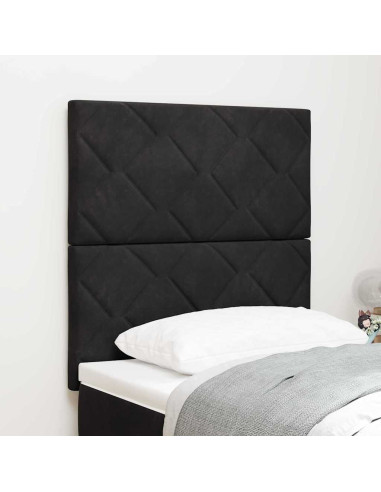 Testiera Nero 80 cm Velluto