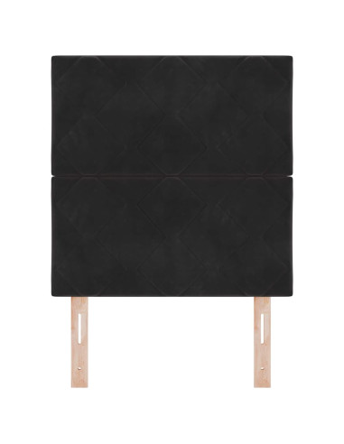 Testiera Nero 80 cm Velluto