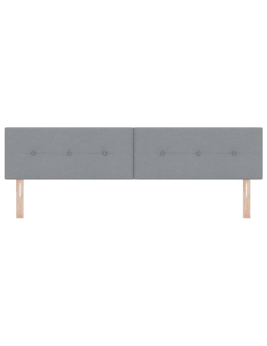 Testiera LED con strisce LED Grigio chiaro 200 cm Tessuto