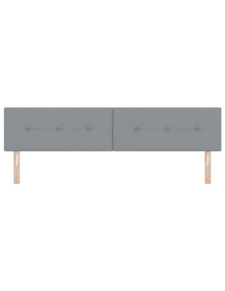 Testiera LED con strisce LED Grigio chiaro 200 cm Tessuto