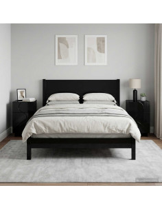Armadio da Notte 2 pcs Nero 33,5 x 34,5 x 60 cm