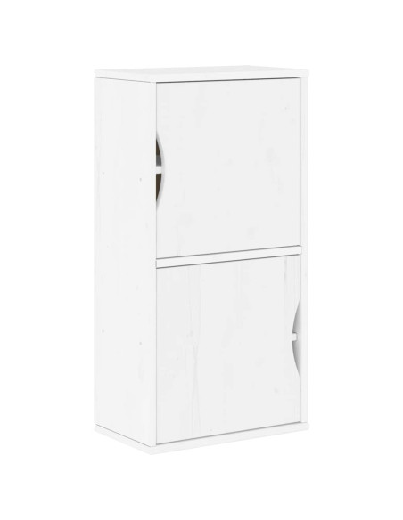 Mobile TV 5 pz con Contenitore ODDA Bianco in Legno di Pino