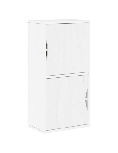 Mobile TV 5 pz con Contenitore ODDA Bianco in Legno di Pino
