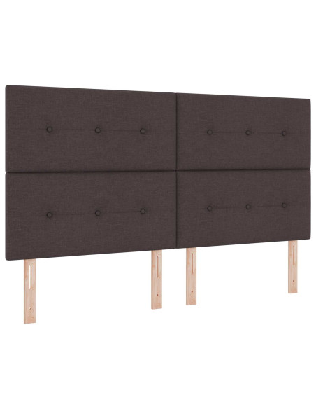 Letto Ottomano con Materasso e LED Marrone Scuro 180 x 200 cm