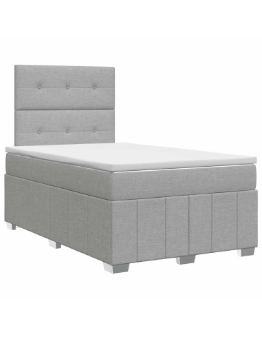 Letto box spring con materasso Grigio Chiaro 120 x 200 cm