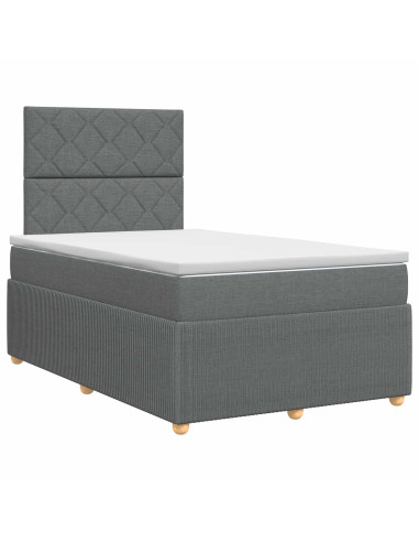 Letto box spring con materasso Grigio Scuro 120 x 190 cm