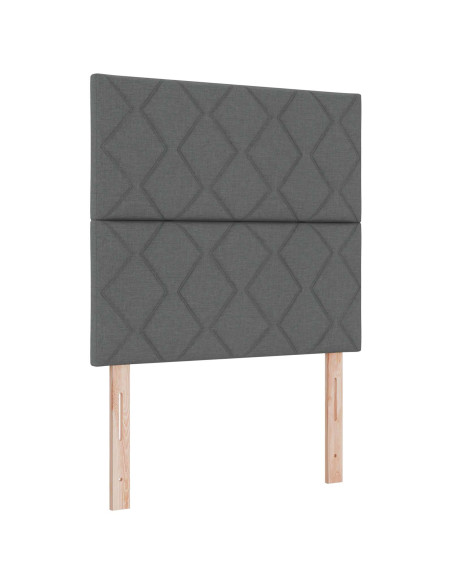 Letto box spring con materasso Grigio Scuro 120 x 190 cm