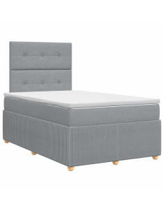 Letto box spring con materasso Grigio Chiaro 120 x 200 cm 2