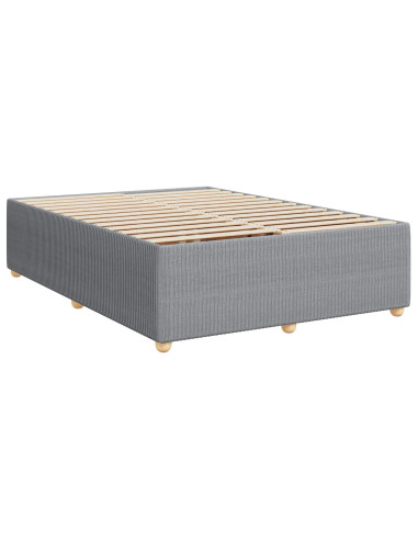 Letto box spring con materasso Grigio Chiaro 140 x 200 cm