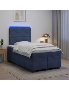 Letto box spring con materasso Grigio Scuro 120 x 200 cm