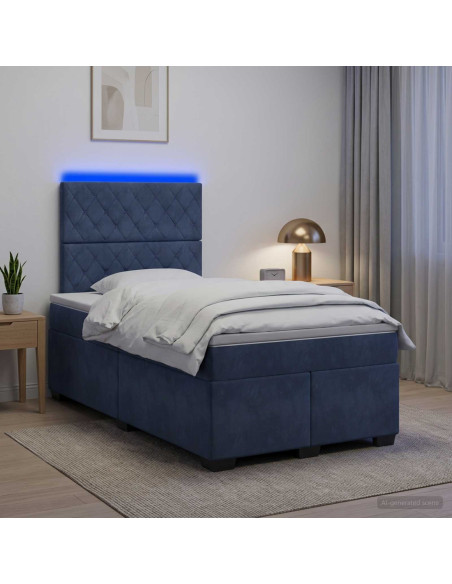 Letto box spring con materasso Grigio Scuro 120 x 200 cm