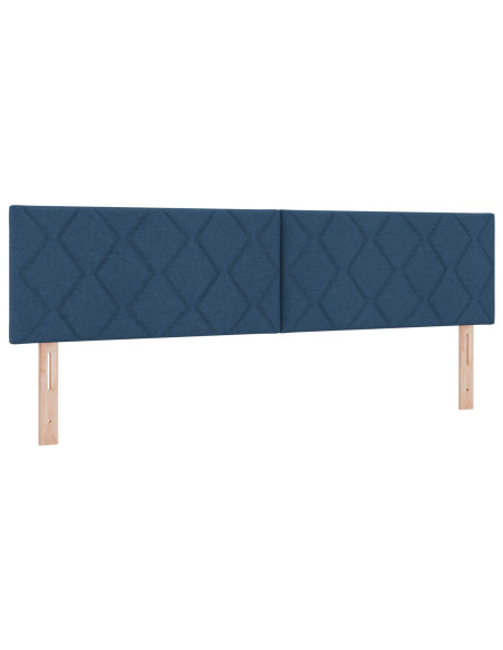 Letto ottomano con materasso Blu 180 x 200 cm Tessuto