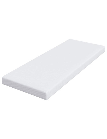 Topper in schiuma memory 70 x 200 cm Thick Morbido Bianco