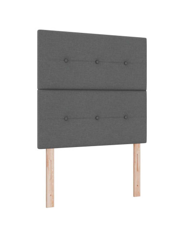 Testiera regolabile in altezza Grigio scuro 90 cm Tessuto