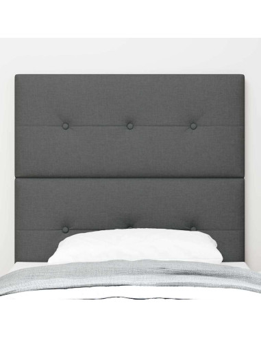 Testiera regolabile in altezza Grigio scuro 90 cm Tessuto