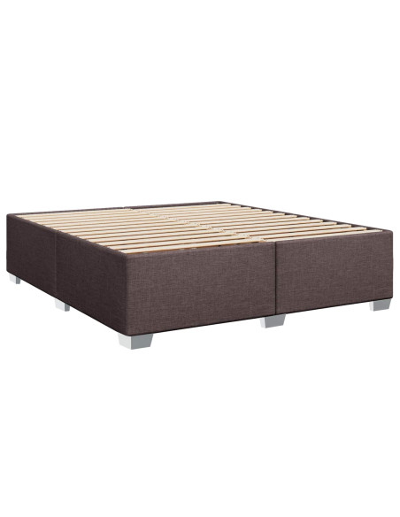 Letto box spring con materasso Marrone Scuro 180 x 200 cm