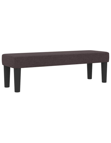 Letto a molle con testiera Marrone Scuro 140 x 190 cm Tessuto