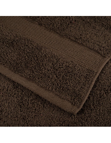 Asciugamani Premium SOLUND 2 pz Marrone 100x200 cm 600 g/m²
