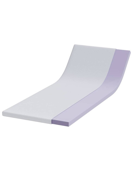 Topper in schiuma memory 70 x 200 cm Thick Morbido Bianco