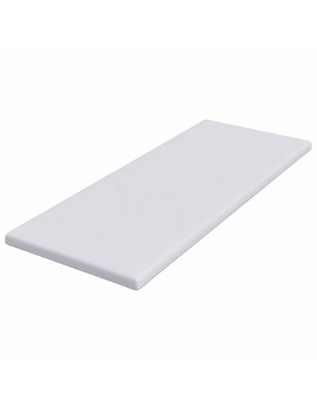 Topper in schiuma memory 70 x 200 cm Thick Morbido Bianco