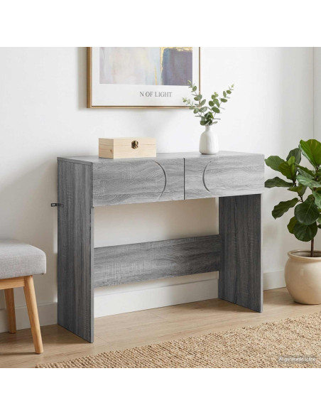 Tavolo consolle Sonoma grigio 96,5 x 38 x 75 cm