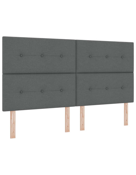 Letto con Contenitore Grigio Scuro 200 x 200 cm Tessuto