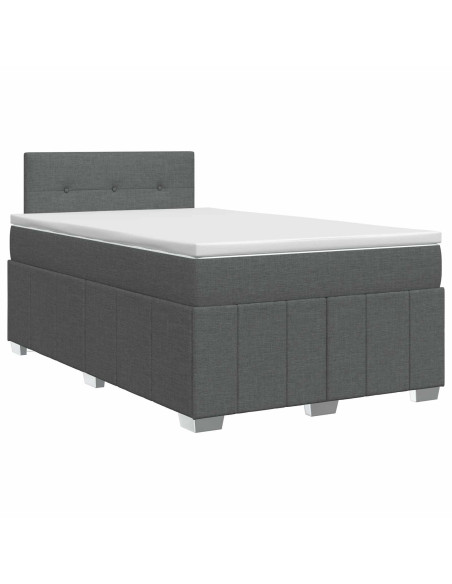 Letto box spring con materasso Grigio Scuro 120 x 200 cm