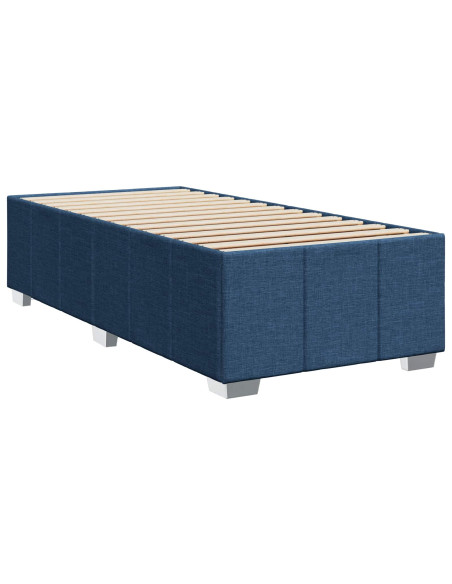 Letto box spring con materasso Blu 100 x 200 cm Tessuto