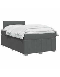 Letto box spring con materasso Grigio Scuro 120 x 190 cm 2