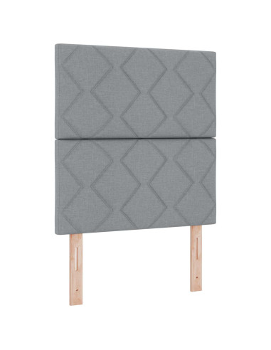 Letto con contenitore e materasso Grigio Chiaro 90 x 200 cm