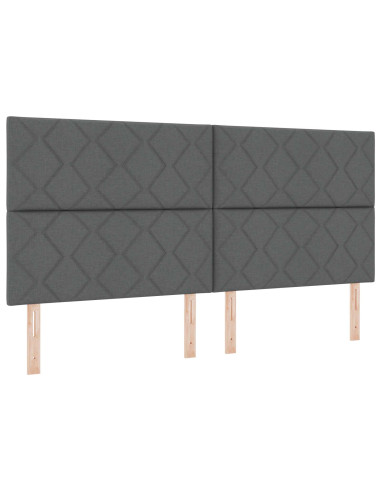 Letto con contenitore e materasso Grigio Scuro 200 x 200 cm