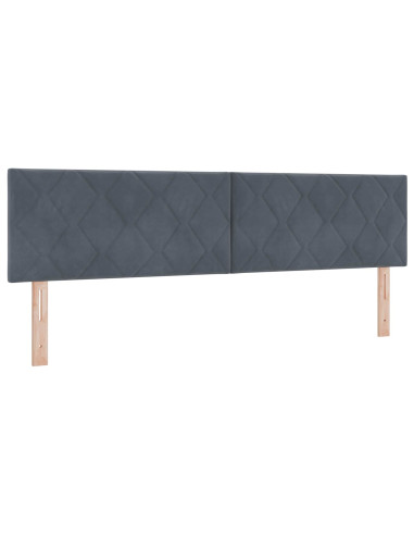 Letto con contenitore LED e materasso Grigio Scuro 180 x 200 cm