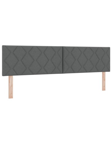 Letto con contenitore LED e materasso Grigio Scuro 180 x 200 cm