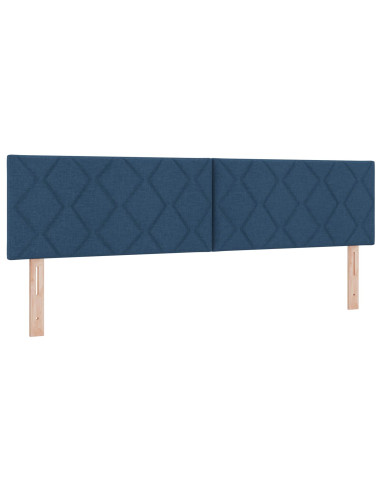 Letto con contenitore LED e materasso Blu 180 x 200 cm Tessuto