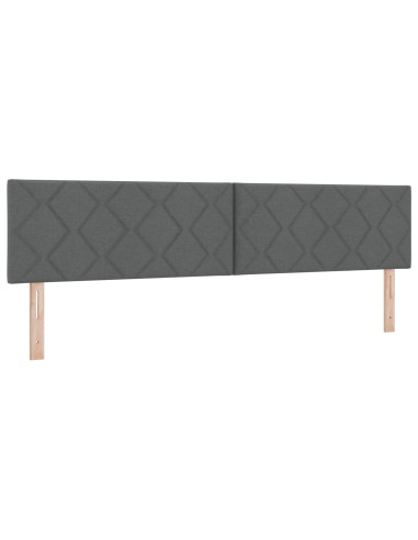 Letto con contenitore LED e materasso Grigio Scuro 200 x 200 cm