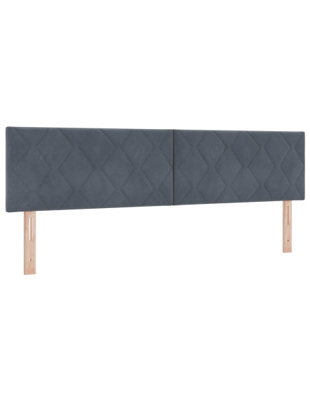Letto con contenitore LED e materasso Grigio Scuro 180 x 200 cm