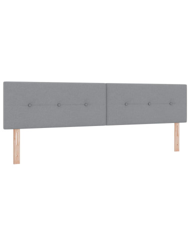 Letto con contenitore LED e materasso Grigio Chiaro